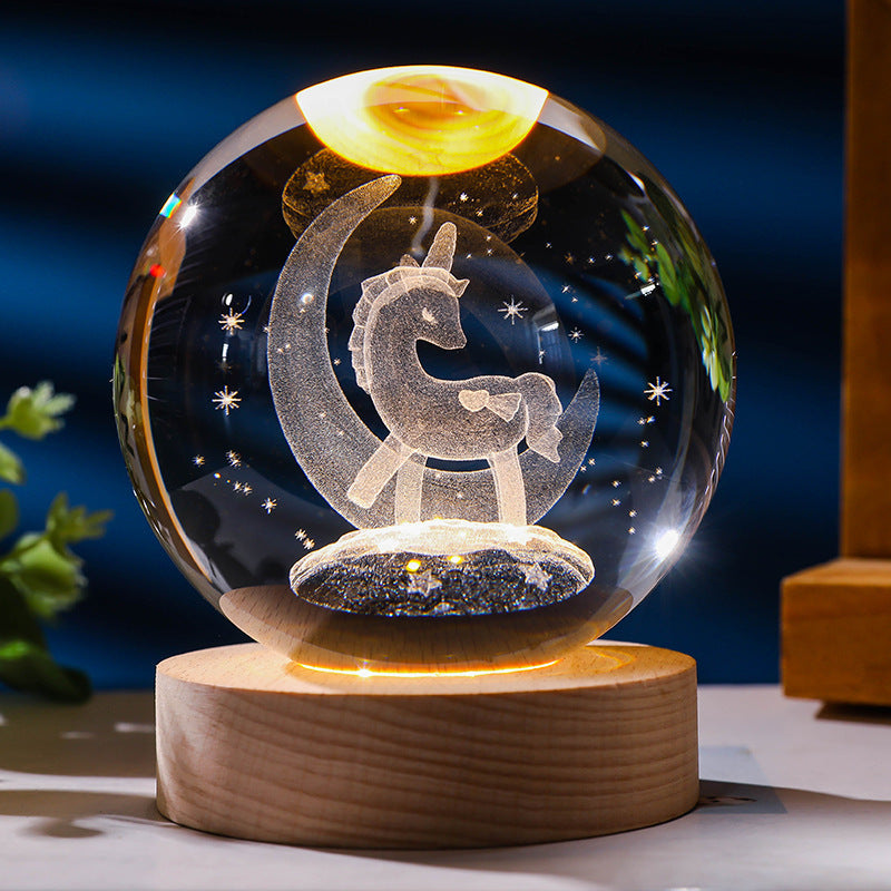 Starry Sky 3D Crystal Sphere – Funbrant-Decor 🌌✨