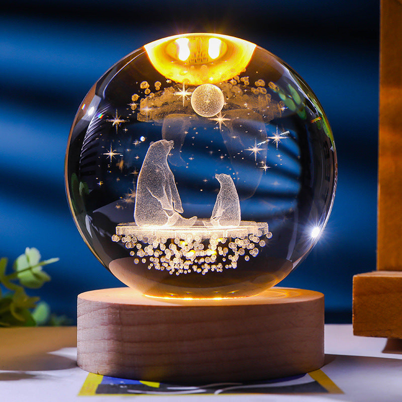 Starry Sky 3D Crystal Sphere – Funbrant-Decor 🌌✨