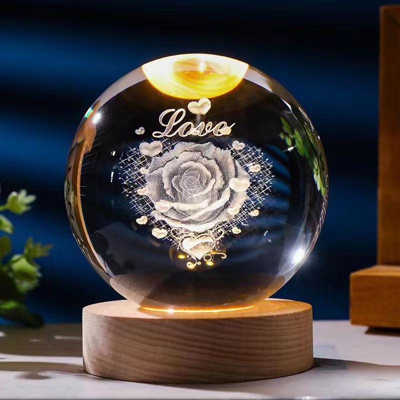 Starry Sky 3D Crystal Sphere – Funbrant-Decor 🌌✨