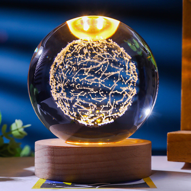 Starry Sky 3D Crystal Sphere – Funbrant-Decor 🌌✨