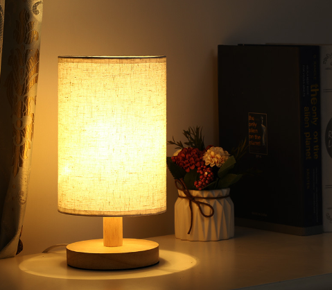 USB Powered Linen Night Lamp with Warm White LED Light – Funbrant-Decor 💡✨